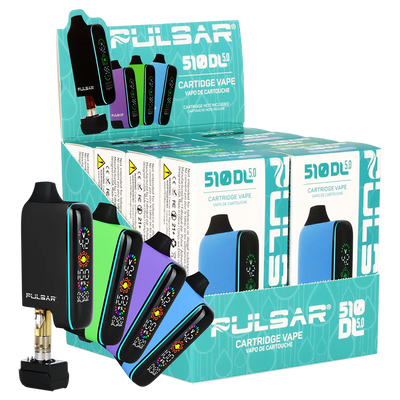 Pulsar 510 DL 5.0 Precision Voltage Control LCD Screen Vape Bar | 1000mAh | 8-Pack POP