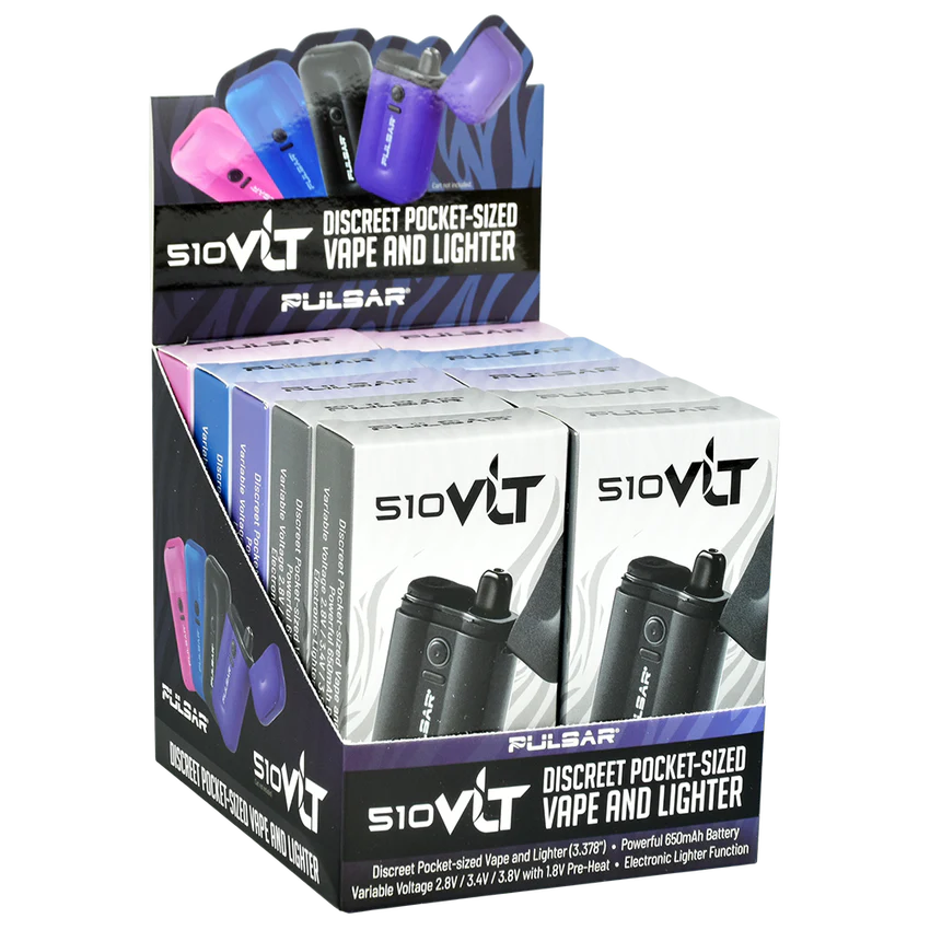 Pulsar VLT 510 Battery Vaporizer / Lighter | 650mAh | 10 Pack Display