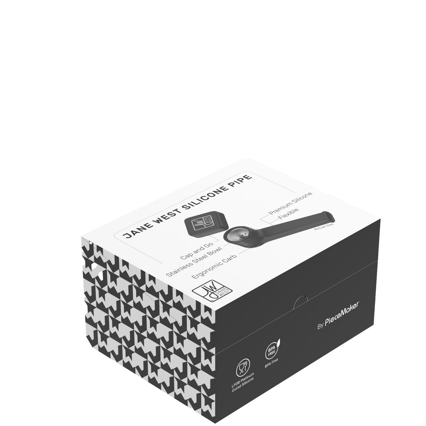 Outdoor Silicone Hand Pipe POS | Black (Box of 25)