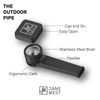 Outdoor Silicone Hand Pipe POS | Black (Box of 25)